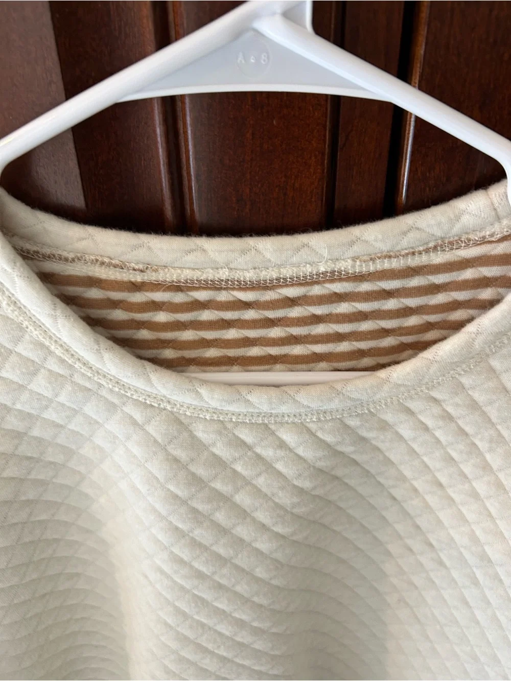 J. CREW Factory Cream Quilted Women's Pullover Sweater